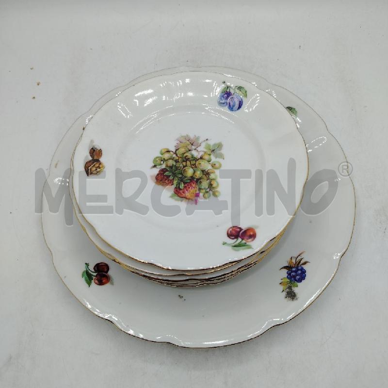 SET PIATTI FRUTTA RIGO ORO DEC FRUTTA | Mercatino dell'Usato Roma viale tirreno 1