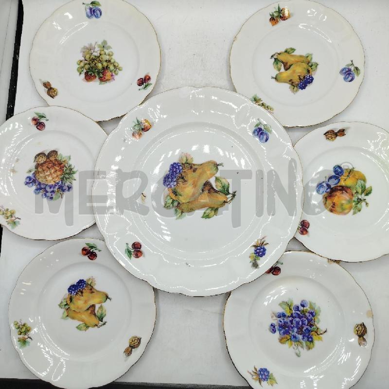 SET PIATTI FRUTTA RIGO ORO DEC FRUTTA | Mercatino dell'Usato Roma viale tirreno 2