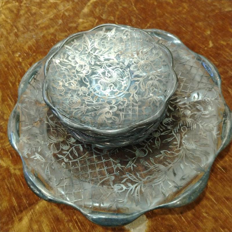 SET PIATTO+PIATTINI DEC ARG | Mercatino dell'Usato Roma viale tirreno 1