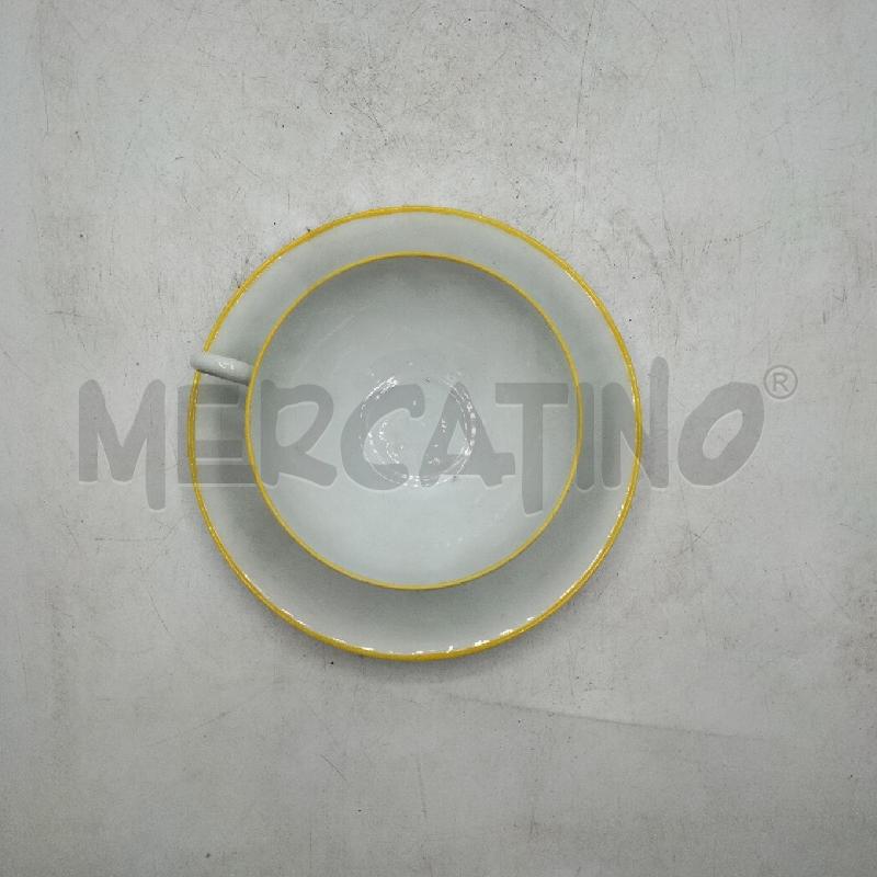 SET TAZZE PORCELLANA CINESE RIGO GIALLO DEC FIORI VIOLA | Mercatino dell'Usato Roma viale tirreno 2