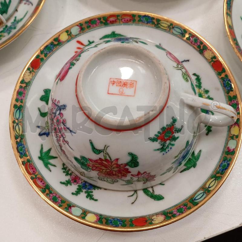 SET TAZZINE ORIENTALI DEC FIORI PZ.7 | Mercatino dell'Usato Roma viale tirreno 1