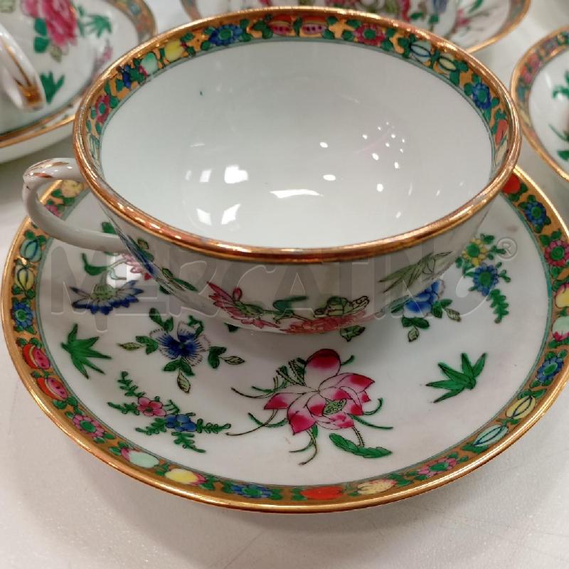 SET TAZZINE ORIENTALI DEC FIORI PZ.7 | Mercatino dell'Usato Roma viale tirreno 2
