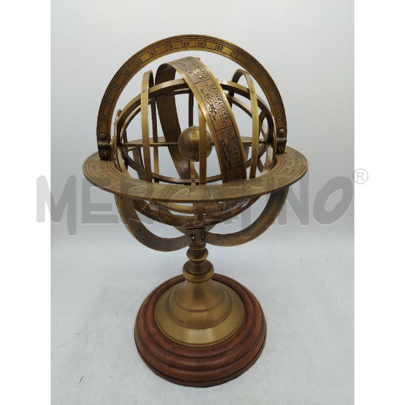 SFERA ARMILLARE BASE LEGNO ZODIACALE | Mercatino dell'Usato Roma viale tirreno 1