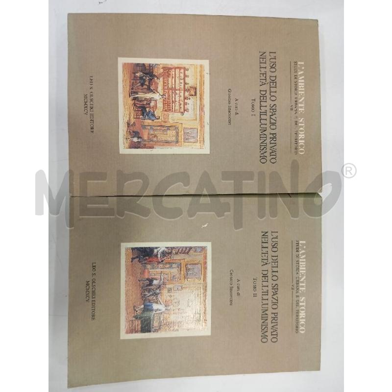 SIMONCINI L'USO DELLO SPAZIO PRIVATO NELL'ETÀ DELL'ILLUMINISMO 2VOL | Mercatino dell'Usato Roma viale tirreno 1