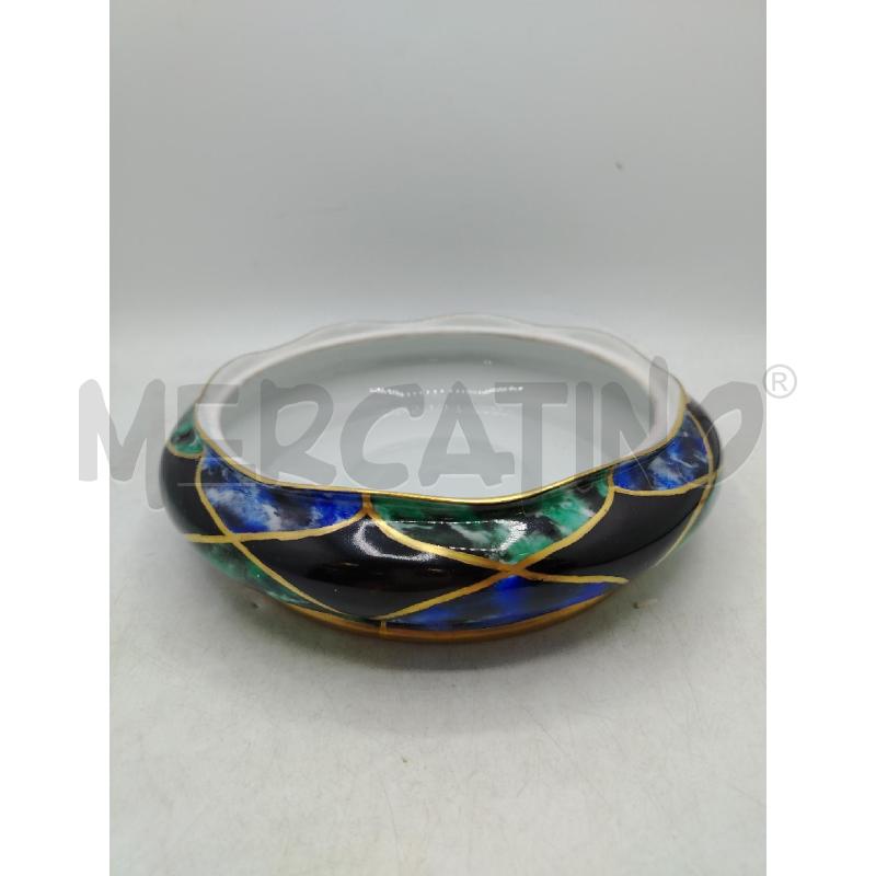 SOTTOVASO CENTROTAVOLO BLU ORO VERDE | Mercatino dell'Usato Roma viale tirreno 1
