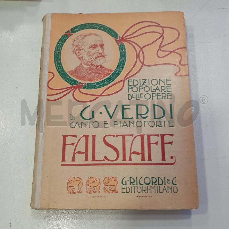 SPARTITO VERDI FALSTAFF RICORDI EDITORI | Mercatino dell'Usato Roma viale tirreno 1