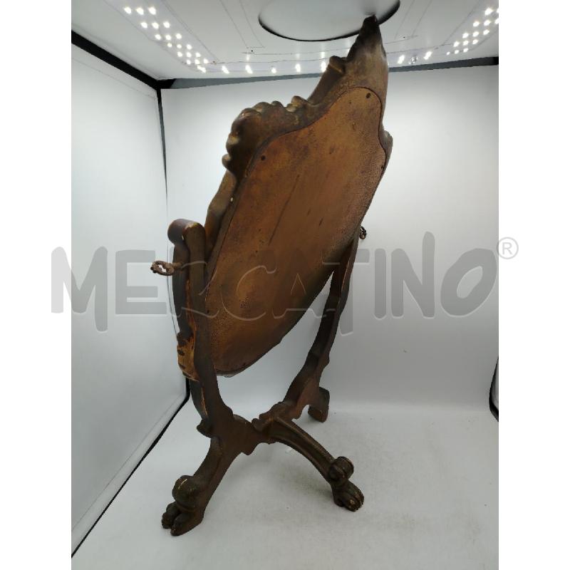 SPECCHIO 3 PIEDI DA COMÒ C/LEGNO DOR VINT | Mercatino dell'Usato Roma viale tirreno 2