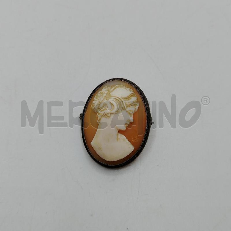 SPILLA CAMEO ARGENTATO | Mercatino dell'Usato Roma viale tirreno 1