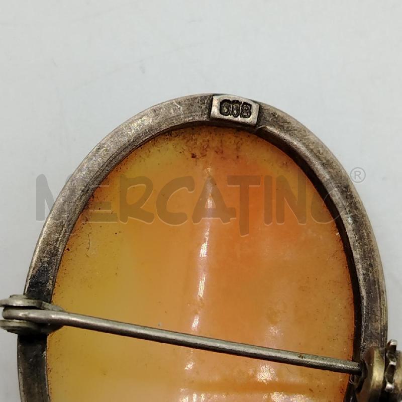 SPILLA CAMEO ARGENTATO | Mercatino dell'Usato Roma viale tirreno 3