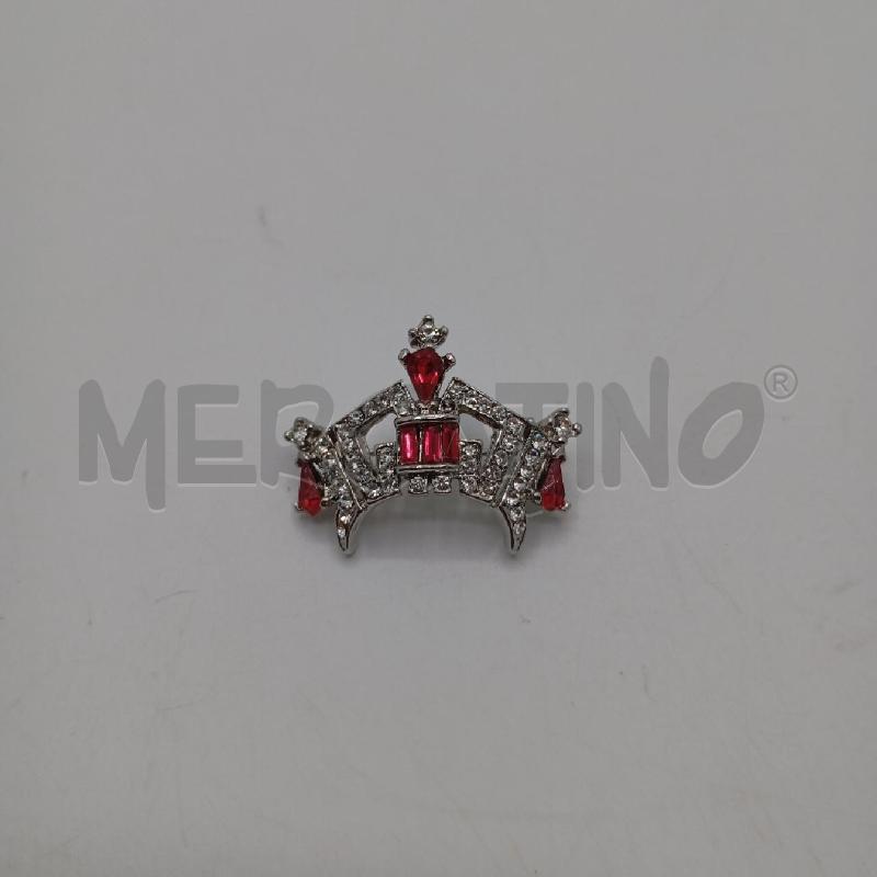SPILLA PELL CORONA STRASS ROSSO | Mercatino dell'Usato Roma viale tirreno 1
