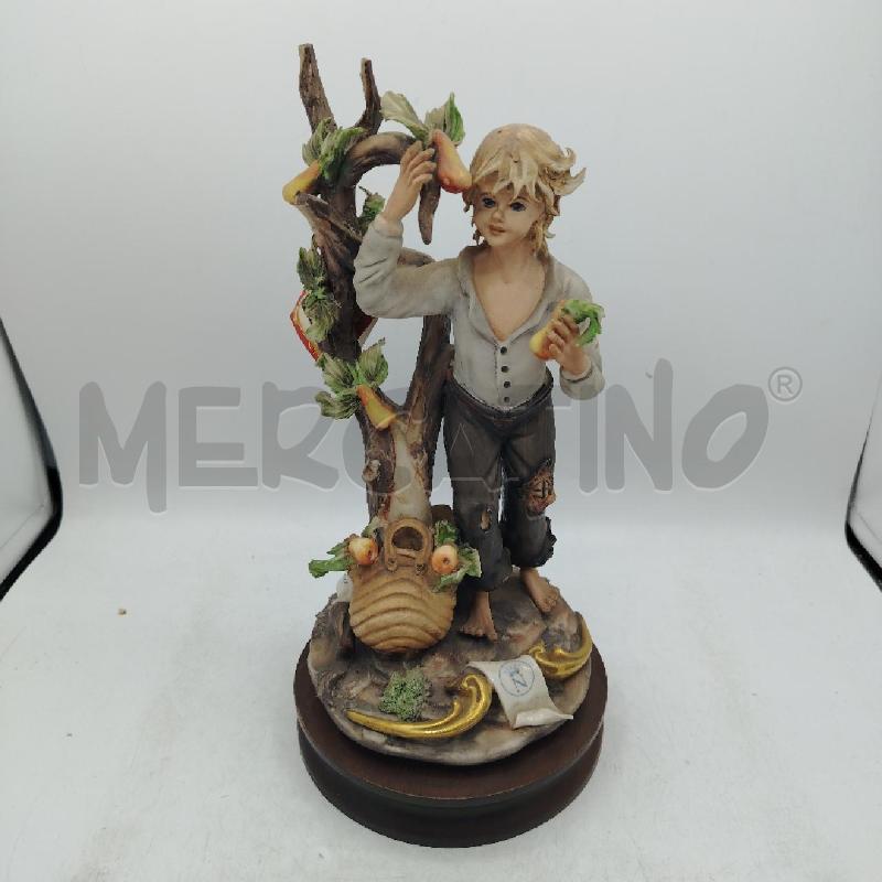 STATUA CAPODIMONTE RAGAZZO SOTT ALBERO | Mercatino dell'Usato Roma viale tirreno 1
