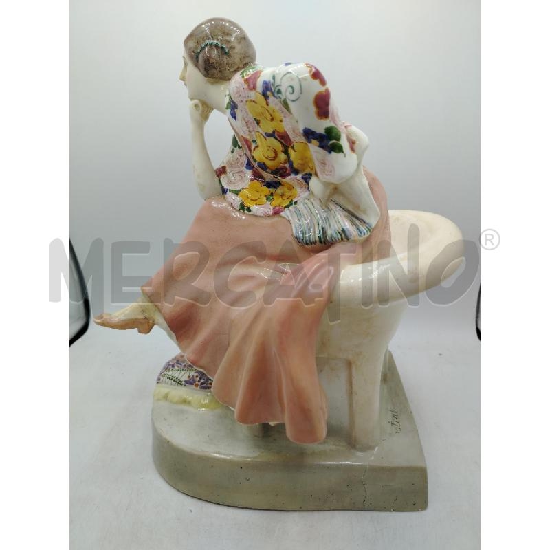STATUA CERAMICA CARMEN JOSEF KOSTIAL PER GOLDSCHEIDER DA RIV | Mercatino dell'Usato Roma viale tirreno 3