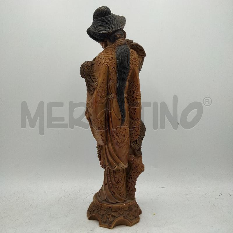 STATUA IN LACCA RESINA CINESE POLICROMA | Mercatino dell'Usato Roma viale tirreno 2