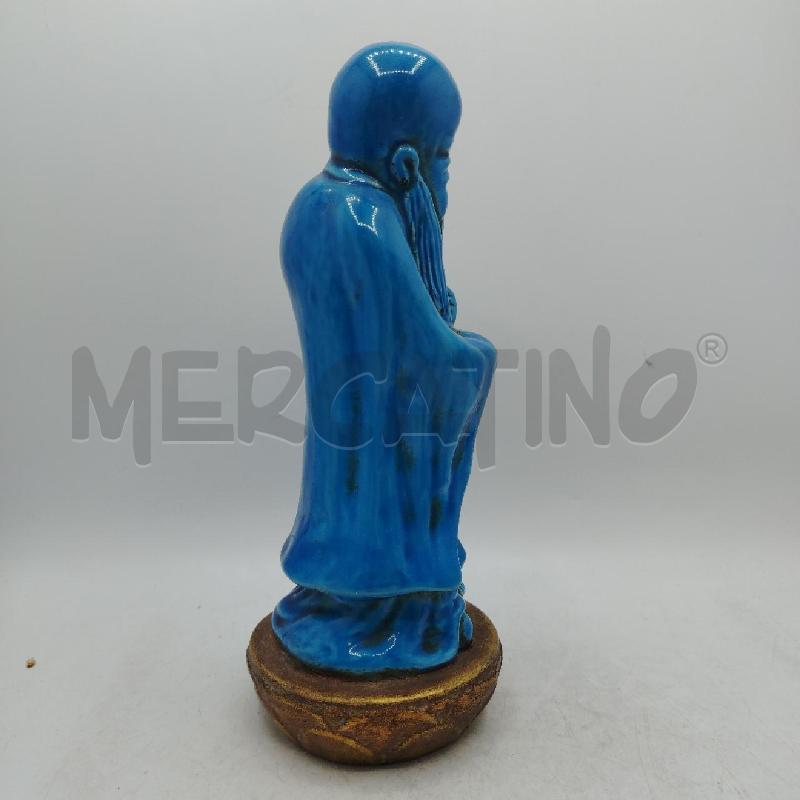 STATUA PORCELLANA ORIENTALE BASE LEGNO | Mercatino dell'Usato Roma viale tirreno 2