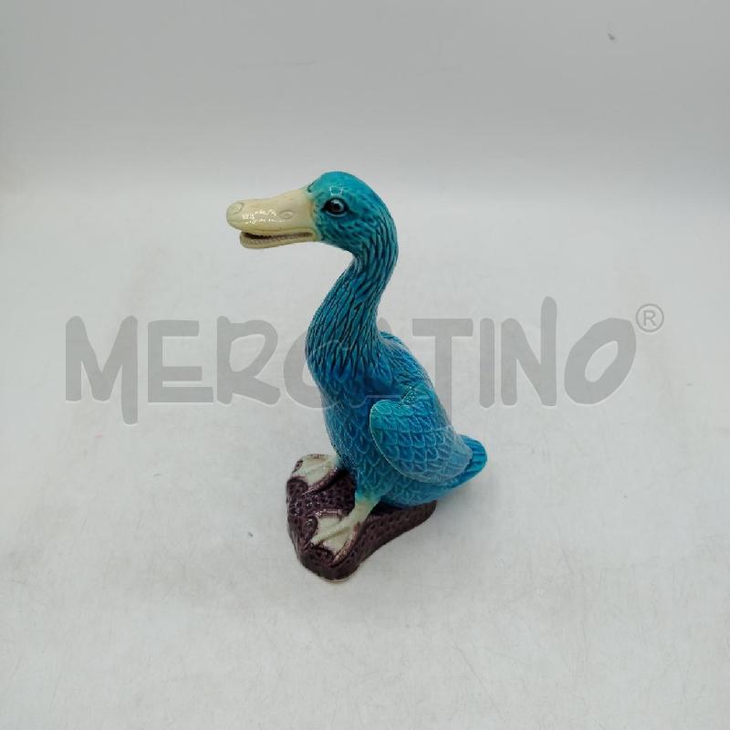 STATUINA ANATRA AZZURRA BASE VIOLA | Mercatino dell'Usato Roma viale tirreno 1