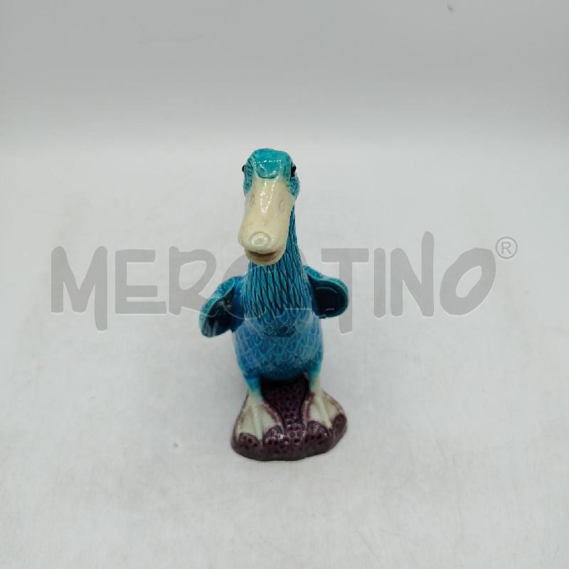 STATUINA ANATRA AZZURRA BASE VIOLA | Mercatino dell'Usato Roma viale tirreno 2