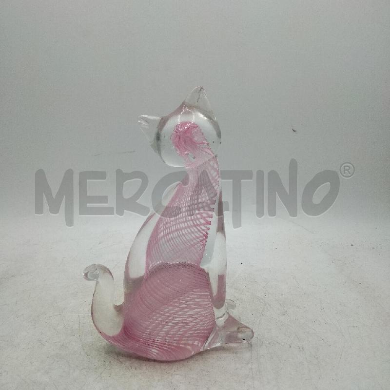 STATUINA GATTO M DEC ROSA | Mercatino dell'Usato Roma viale tirreno 1