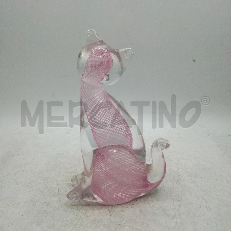 STATUINA GATTO M DEC ROSA | Mercatino dell'Usato Roma viale tirreno 2