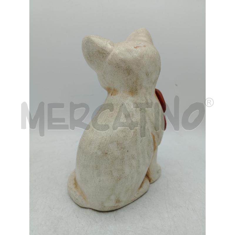 STATUINA GATTO THUN FIOCCO ROSSO | Mercatino dell'Usato Roma viale tirreno 3