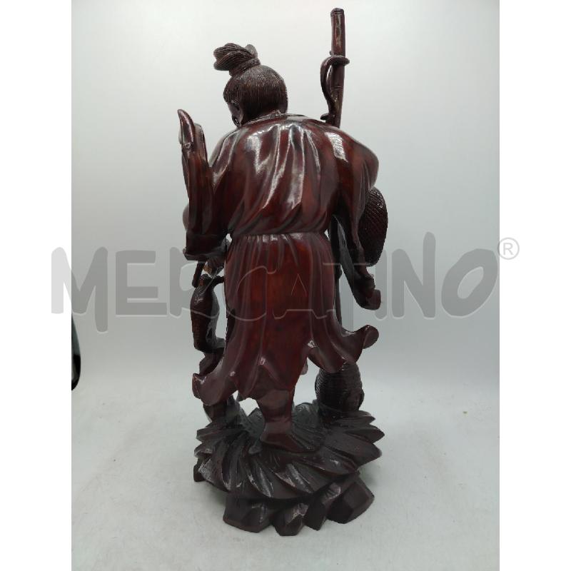 STATUINA LEGNO PESCATORE LEGNO PIC | Mercatino dell'Usato Roma viale tirreno 4