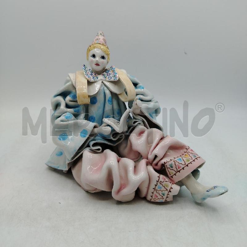 STATUINA PIERROT CLOWN PORCELLANA DA RIV | Mercatino dell'Usato Roma viale tirreno 1