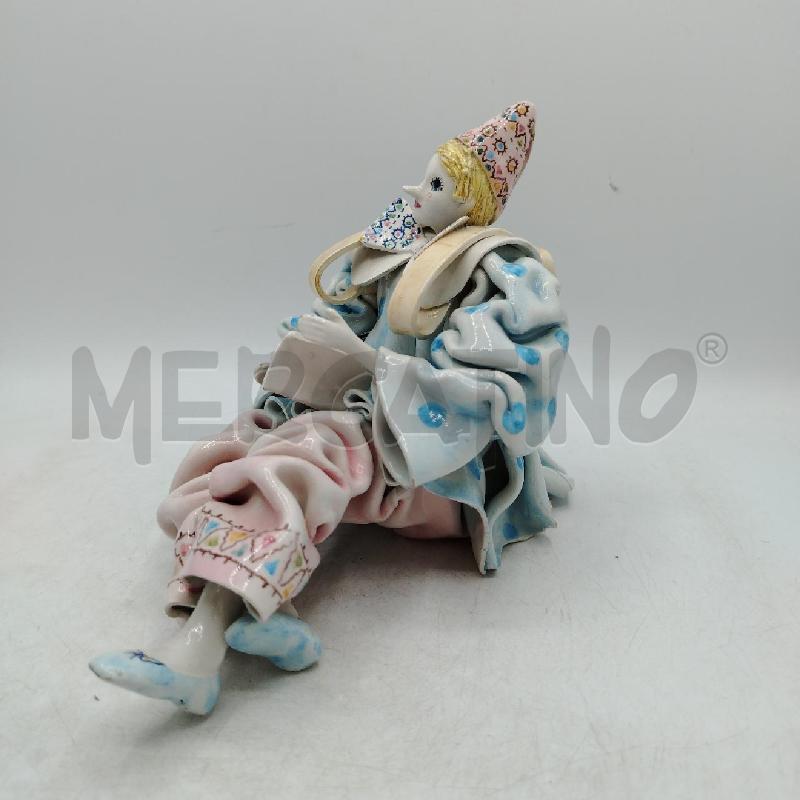 STATUINA PIERROT CLOWN PORCELLANA DA RIV | Mercatino dell'Usato Roma viale tirreno 2