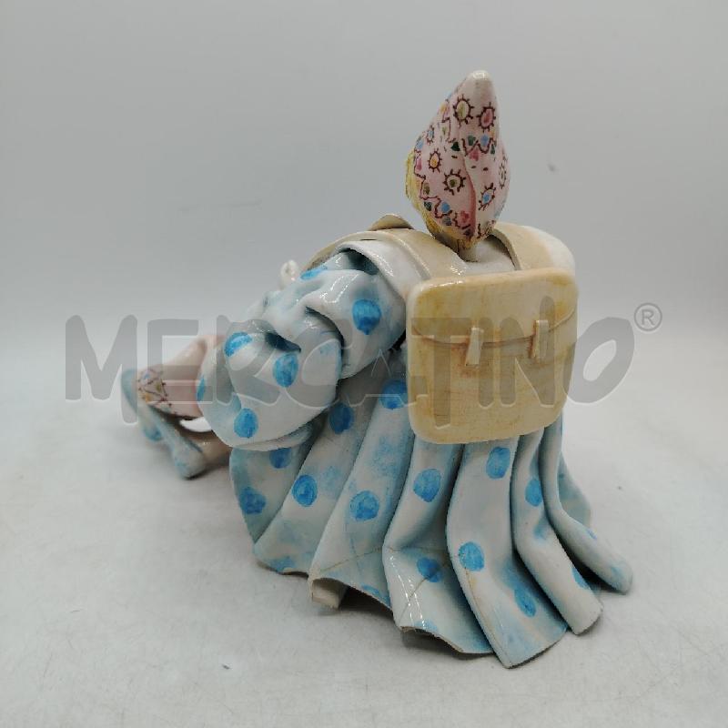 STATUINA PIERROT CLOWN PORCELLANA DA RIV | Mercatino dell'Usato Roma viale tirreno 3