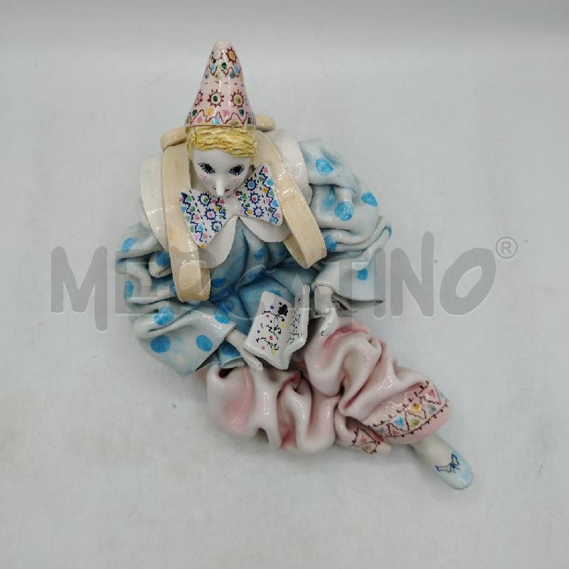 STATUINA PIERROT CLOWN PORCELLANA DA RIV | Mercatino dell'Usato Roma viale tirreno 4
