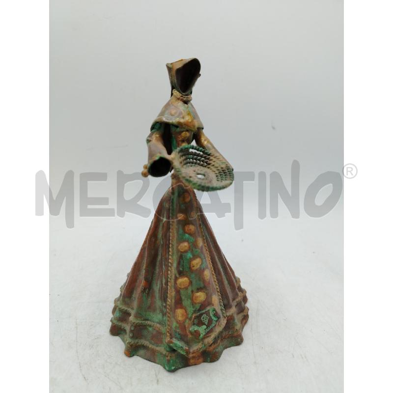 STATUINA RAME DONNA SARDA | Mercatino dell'Usato Roma viale tirreno 1