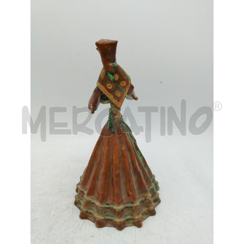 STATUINA RAME DONNA SARDA | Mercatino dell'Usato Roma viale tirreno 2