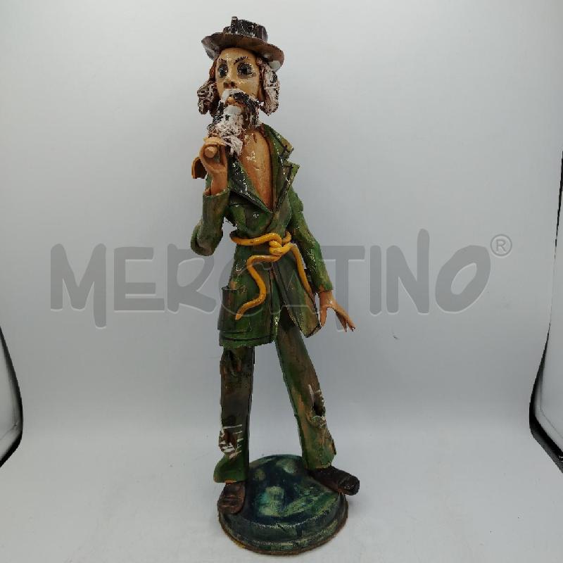STATUINA T COTTO SMALTATA VERDE | Mercatino dell'Usato Roma viale tirreno 1