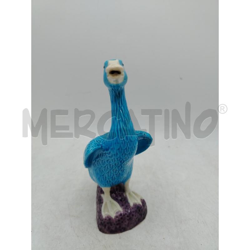 STATUINA VOLATILE AZZ BASE VIOLA  | Mercatino dell'Usato Roma viale tirreno 3