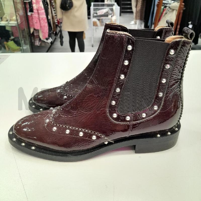 STIVALETTI D CARMENS BORDEAUX LUCIDO BORCHIE GRI | Mercatino dell'Usato Roma viale tirreno 3