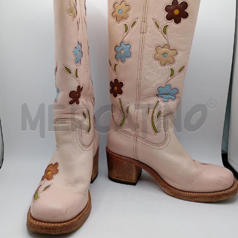 STIVALI D SENDRA BEIGE FANTASIA FLOREALE | Mercatino dell'Usato Roma viale tirreno 1