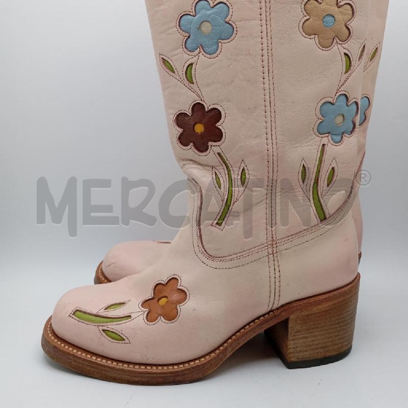 STIVALI D SENDRA BEIGE FANTASIA FLOREALE | Mercatino dell'Usato Roma viale tirreno 4