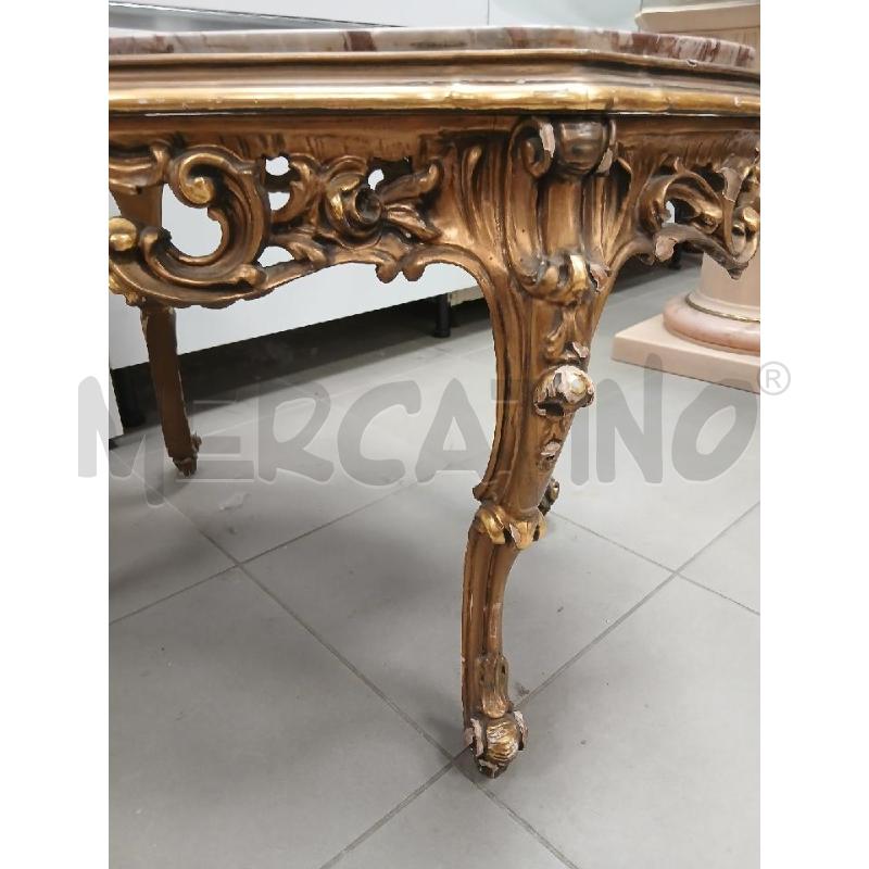 TAVOLINO LEGNO DORATO P/MARMO | Mercatino dell'Usato Roma viale tirreno 2