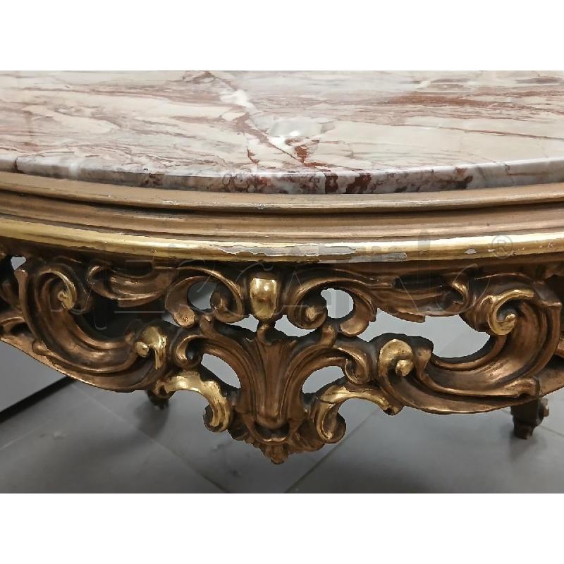 TAVOLINO LEGNO DORATO P/MARMO | Mercatino dell'Usato Roma viale tirreno 3