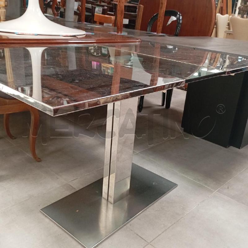 TAVOLO CATTELAN MET E VETRO | Mercatino dell'Usato Roma viale tirreno 1