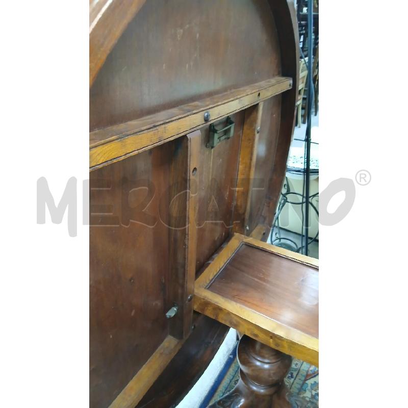 TAVOLO TONDO NOCE A VELA | Mercatino dell'Usato Roma viale tirreno 3