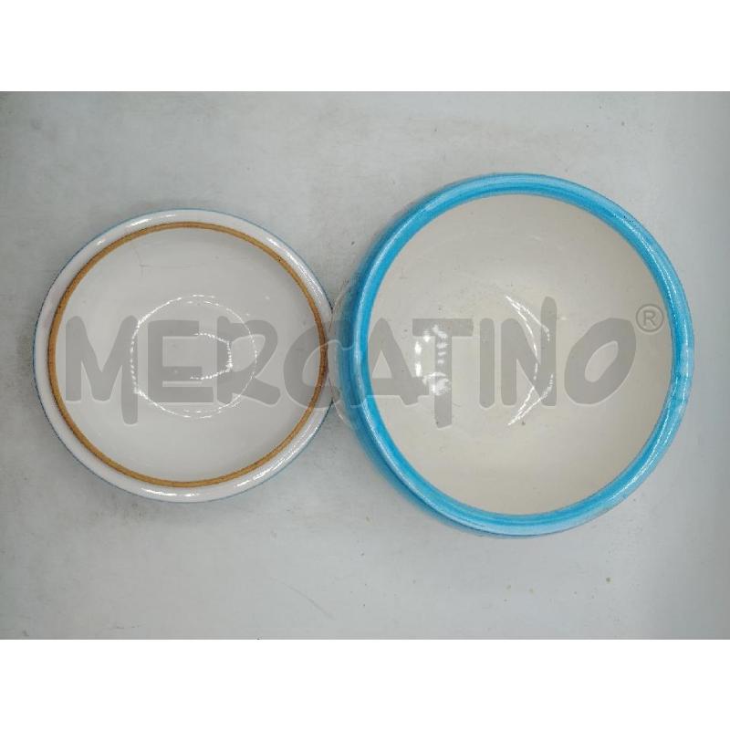 TAZZA BARATTOLO TONDO AVALLONE VIETRI DEC FIORI COLORATI | Mercatino dell'Usato Roma viale tirreno 3