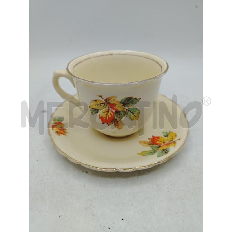 TAZZA ENGLAND RIGO ORO FIORI ARANCIONI | Mercatino dell'Usato Roma viale tirreno 1