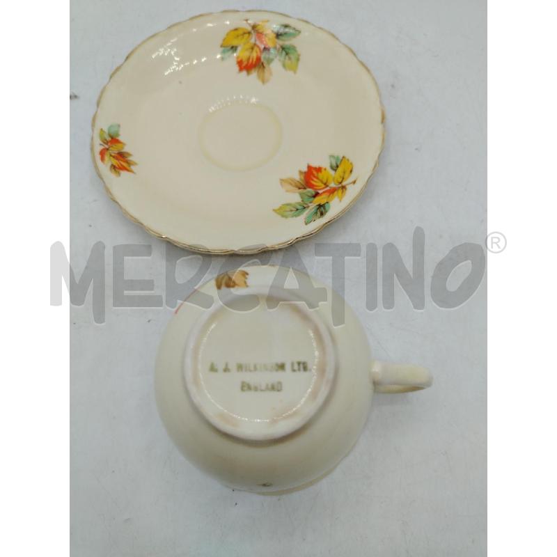 TAZZA ENGLAND RIGO ORO FIORI ARANCIONI | Mercatino dell'Usato Roma viale tirreno 3