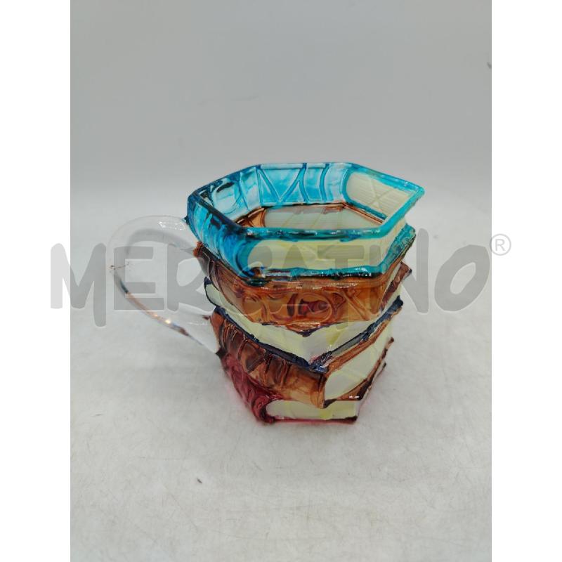 TAZZA MULTICOLOR FASCIATA | Mercatino dell'Usato Roma viale tirreno 2