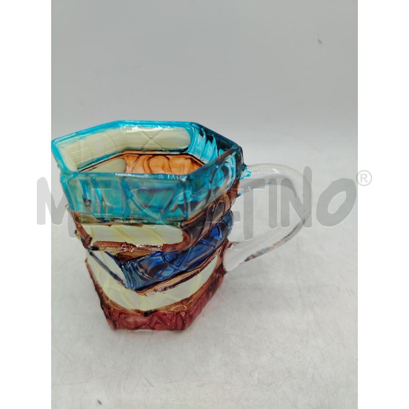 TAZZA MULTICOLOR FASCIATA | Mercatino dell'Usato Roma viale tirreno 3