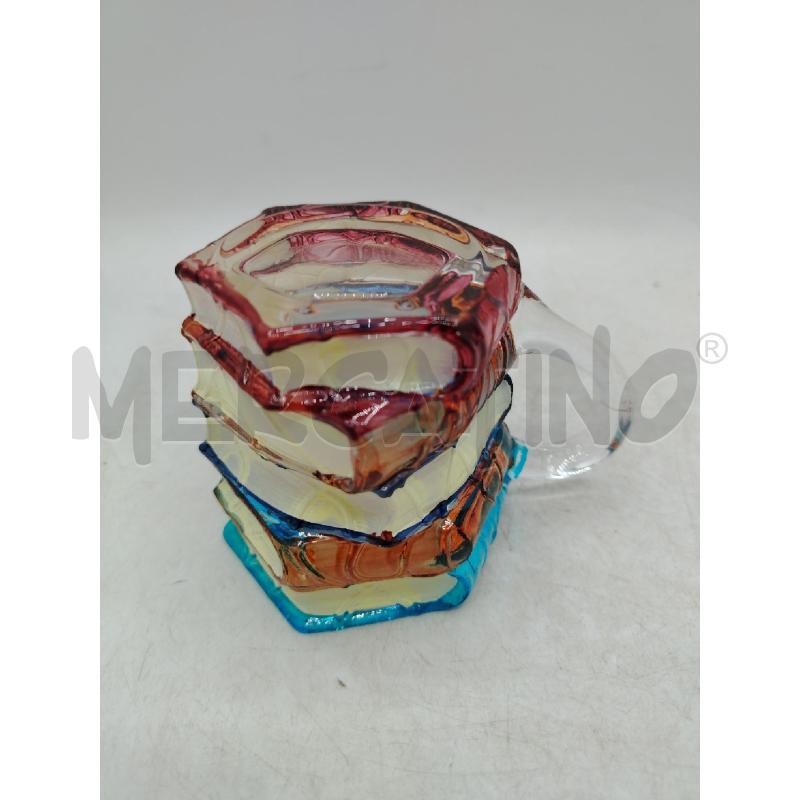 TAZZA MULTICOLOR FASCIATA | Mercatino dell'Usato Roma viale tirreno 4