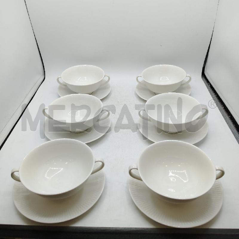 TAZZE CONSOMME ROYAL DOULTON PZ.6 | Mercatino dell'Usato Roma viale tirreno 1