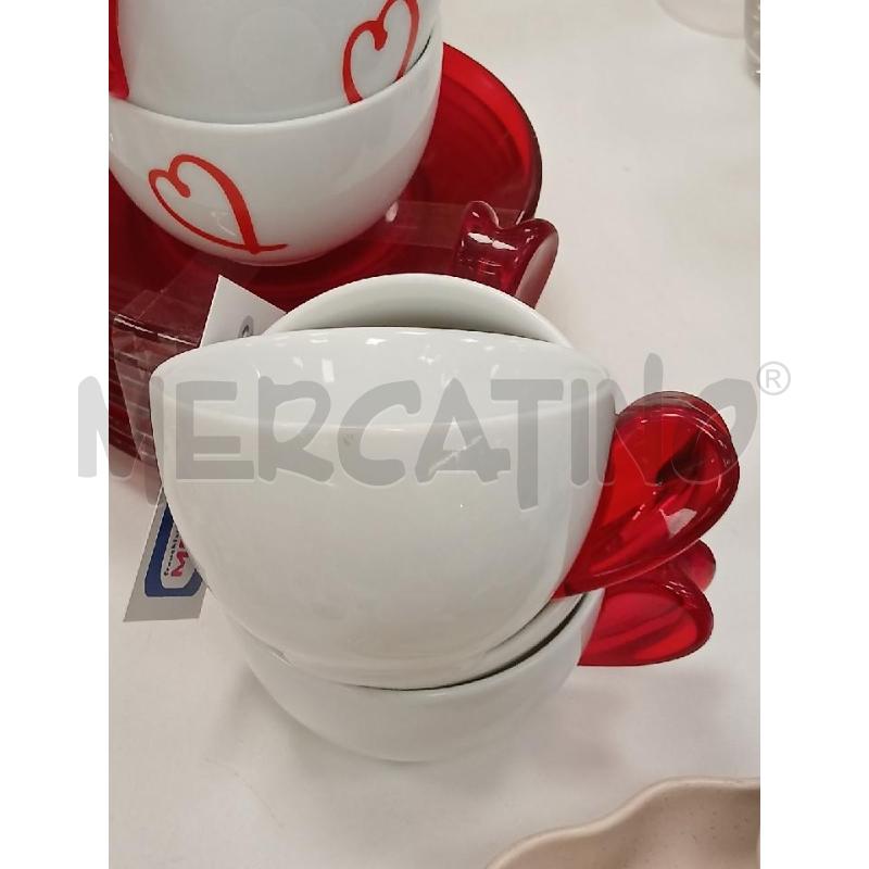 TAZZE GUZZINI CUORE PZ.6 | Mercatino dell'Usato Roma viale tirreno 2