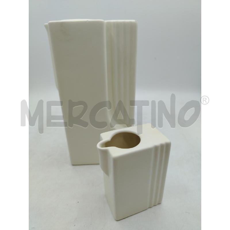 TEIERA+LATTIERA DESIGN CERAMICA BIANCA | Mercatino dell'Usato Roma viale tirreno 1
