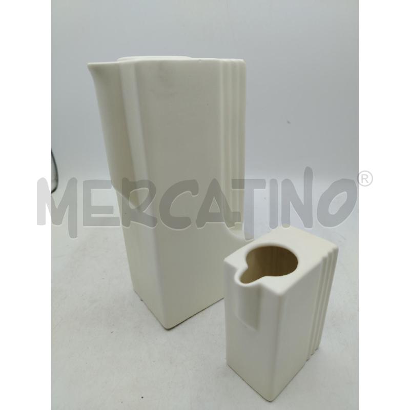 TEIERA+LATTIERA DESIGN CERAMICA BIANCA | Mercatino dell'Usato Roma viale tirreno 2
