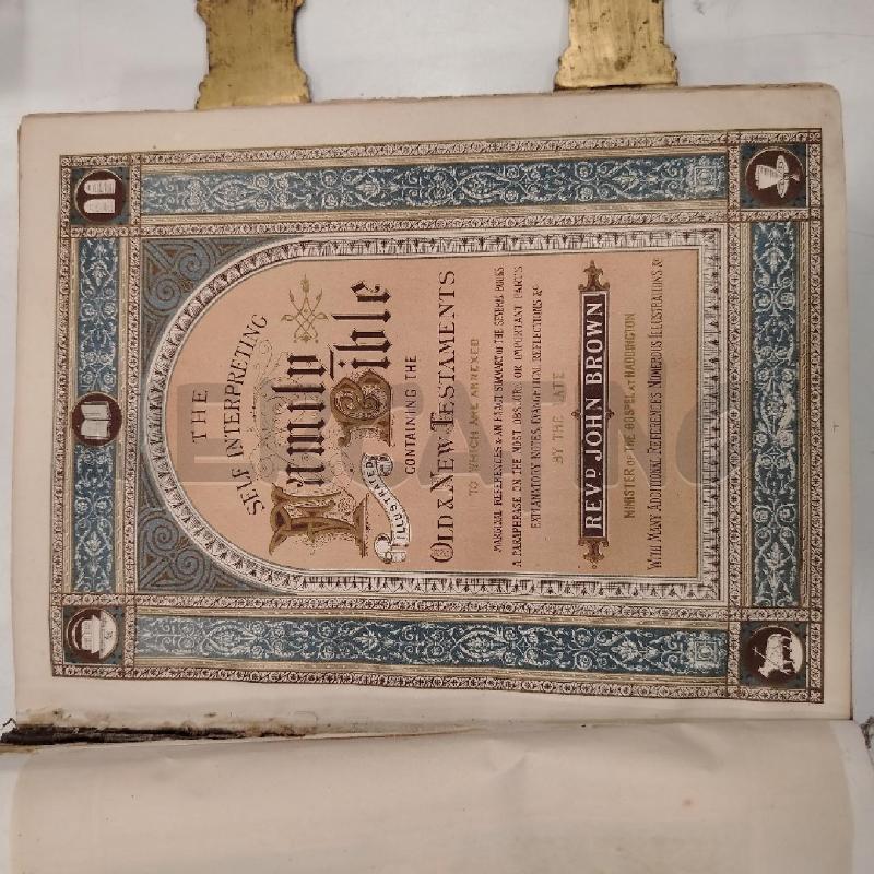 THE HOLY BIBLE REV. JOHN BROWN LONDON RIV RILEGATURA | Mercatino dell'Usato Roma viale tirreno 3